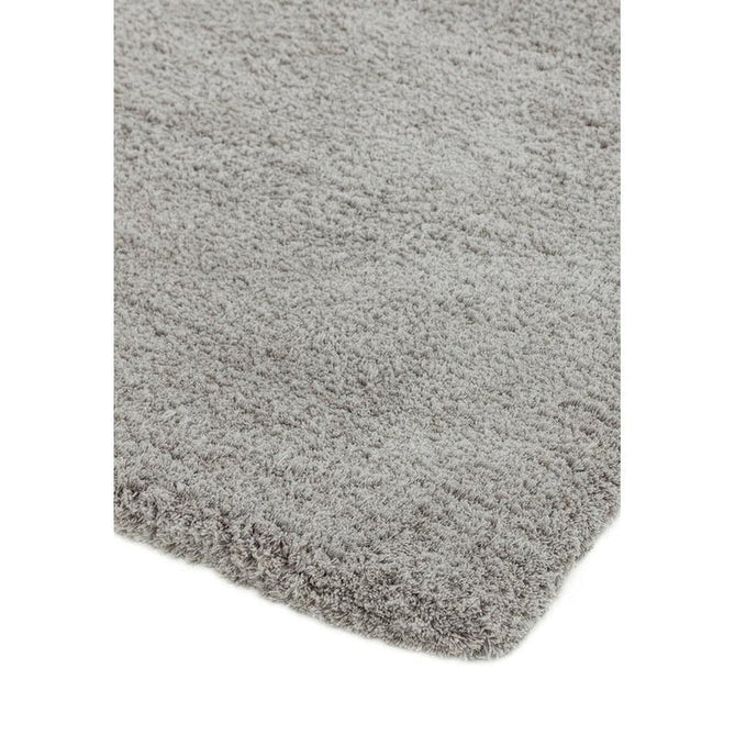 Lulu Plush Super-Soft High-Density Woven Plain Silky Polyester Mid-Height Shaggy Silver Rug-Asiatic Carpets-Rug Love - The Most Loved Rug Store