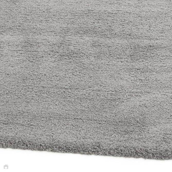 Lulu Plush Super-Soft High-Density Woven Plain Silky Polyester Mid-Height Shaggy Silver Rug-Asiatic Carpets-Rug Love - The Most Loved Rug Store
