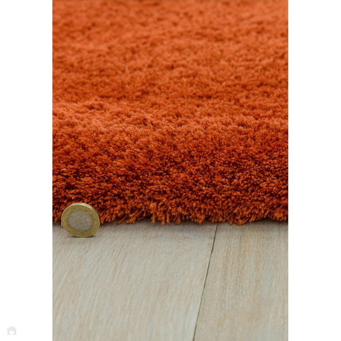 Lulu Plush Super-Soft High-Density Woven Plain Silky Polyester Mid-Height Shaggy Spice Terracotta Rug-Asiatic Carpets-Rug Love - The Most Loved Rug Store