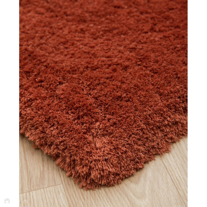 Lulu Plush Super-Soft High-Density Woven Plain Silky Polyester Mid-Height Shaggy Spice Terracotta Rug-Asiatic Carpets-Rug Love - The Most Loved Rug Store