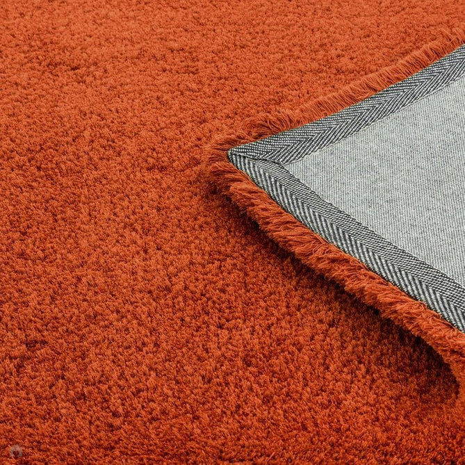 Lulu Plush Super-Soft High-Density Woven Plain Silky Polyester Mid-Height Shaggy Spice Terracotta Rug-Asiatic Carpets-Rug Love - The Most Loved Rug Store