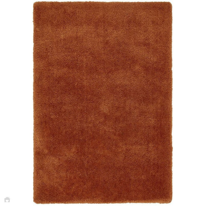 Lulu Plush Super-Soft High-Density Woven Plain Silky Polyester Mid-Height Shaggy Spice Terracotta Rug-Asiatic Carpets-Rug Love - The Most Loved Rug Store