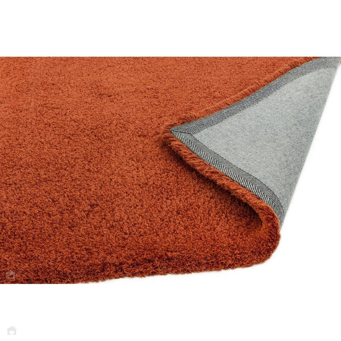 Lulu Plush Super-Soft High-Density Woven Plain Silky Polyester Mid-Height Shaggy Spice Terracotta Rug-Asiatic Carpets-Rug Love - The Most Loved Rug Store