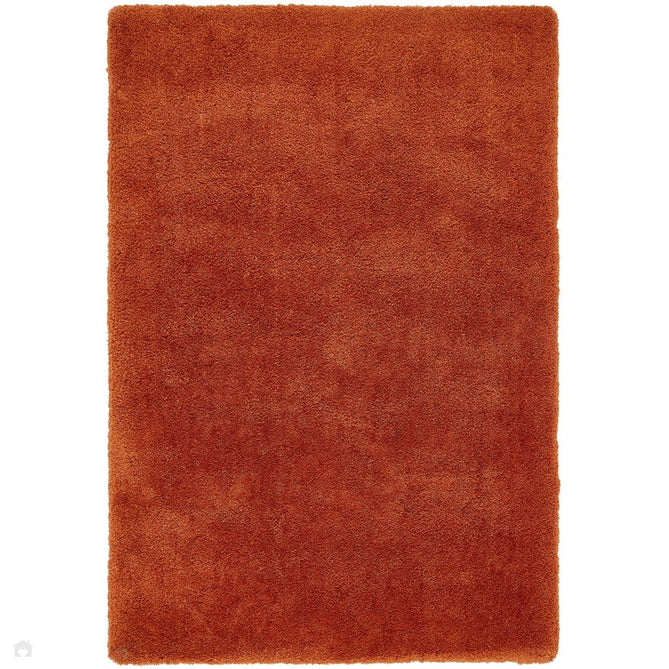 Lulu Plush Super-Soft High-Density Woven Plain Silky Polyester Mid-Height Shaggy Spice Terracotta Rug-Asiatic Carpets-Rug Love - The Most Loved Rug Store