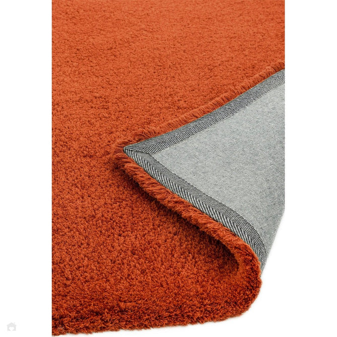 Lulu Plush Super-Soft High-Density Woven Plain Silky Polyester Mid-Height Shaggy Spice Terracotta Rug-Asiatic Carpets-Rug Love - The Most Loved Rug Store