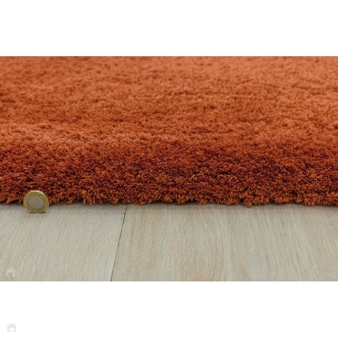 Lulu Plush Super-Soft High-Density Woven Plain Silky Polyester Mid-Height Shaggy Spice Terracotta Rug-Asiatic Carpets-Rug Love - The Most Loved Rug Store