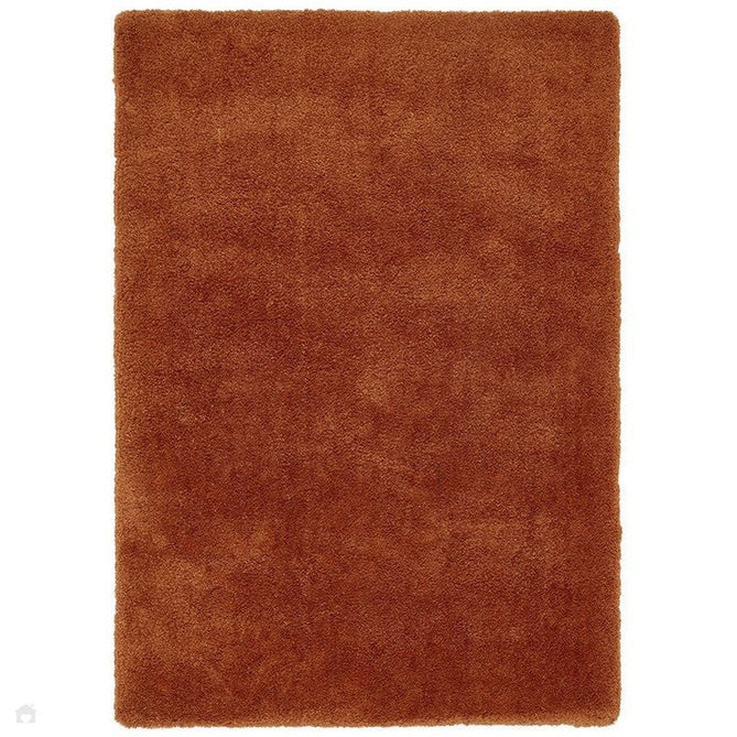 Lulu Plush Super-Soft High-Density Woven Plain Silky Polyester Mid-Height Shaggy Spice Terracotta Rug-Asiatic Carpets-Rug Love - The Most Loved Rug Store