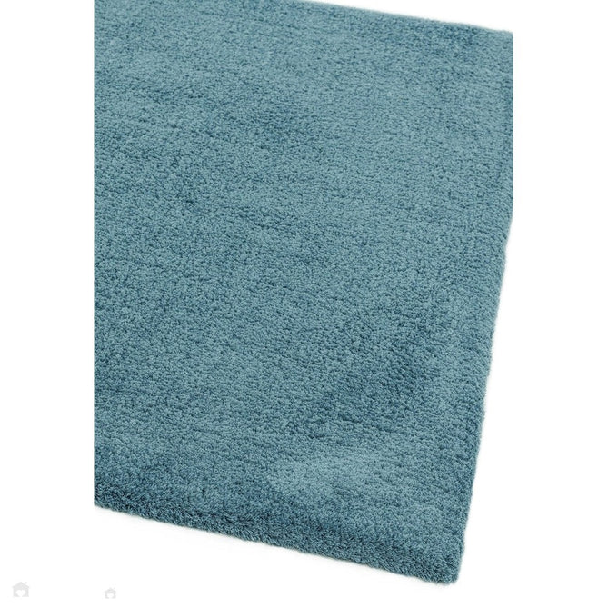 Lulu Plush Super-Soft High-Density Woven Plain Silky Polyester Shaggy Duck Egg Blue Rug-Asiatic Carpets-Rug Love - The Most Loved Rug Store