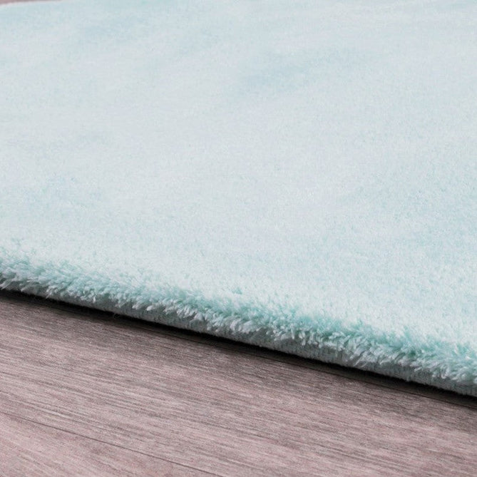 Lulu Plush Super-Soft High-Density Woven Plain Silky Polyester Shaggy Duck Egg Blue Rug-Asiatic Carpets-Rug Love - The Most Loved Rug Store