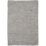 Lulu Plush Super-Soft High-Density Woven Plain Silky Polyester Shaggy Silver Rug
