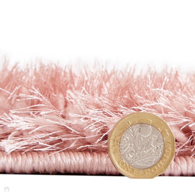 Lux Plain Plush Super-Soft Silky Shimmer Polyester Shaggy Blush Rug-Think Rugs-Rug Love - The Most Loved Rug Store