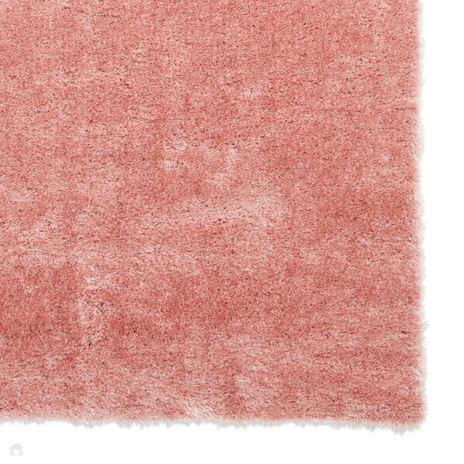 Lux Plain Plush Super-Soft Silky Shimmer Polyester Shaggy Blush Rug-Think Rugs-Rug Love - The Most Loved Rug Store
