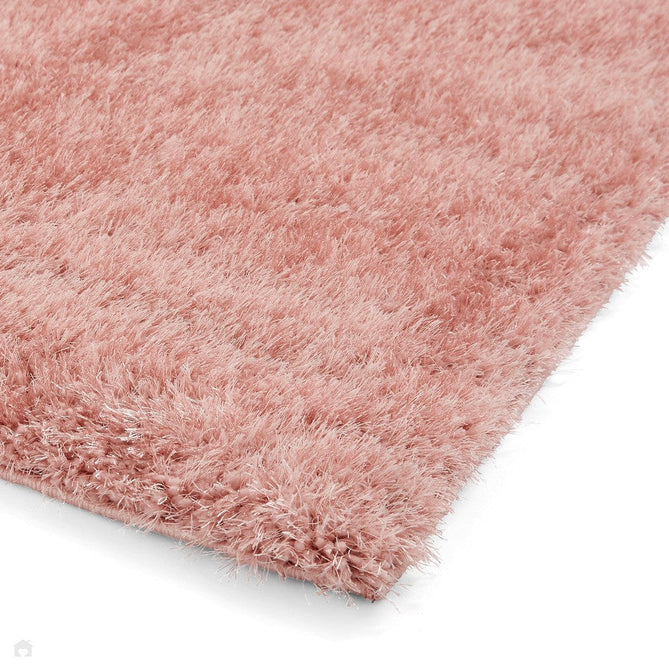 Lux Plain Plush Super-Soft Silky Shimmer Polyester Shaggy Blush Rug-Think Rugs-Rug Love - The Most Loved Rug Store
