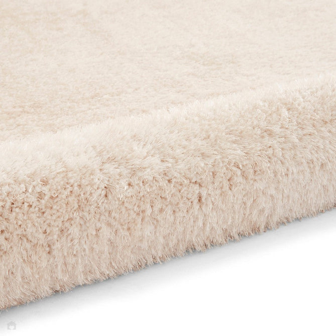 Lux Plain Plush Super-Soft Silky Shimmer Polyester Shaggy Cream Rug-Think Rugs-Rug Love - The Most Loved Rug Store