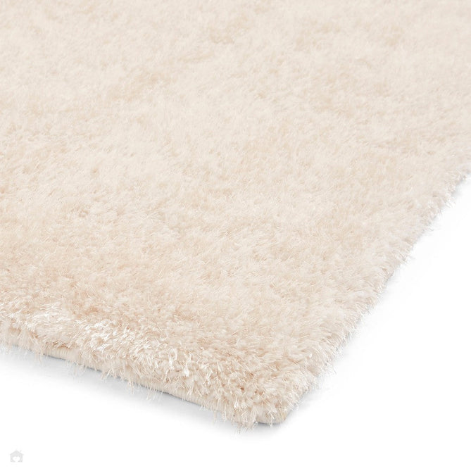 Lux Plain Plush Super-Soft Silky Shimmer Polyester Shaggy Cream Rug-Think Rugs-Rug Love - The Most Loved Rug Store