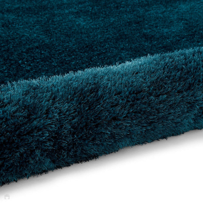 Lux Plain Plush Super-Soft Silky Shimmer Polyester Shaggy Dark Green Rug-Think Rugs-Rug Love - The Most Loved Rug Store