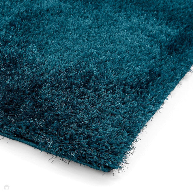 Lux Plain Plush Super-Soft Silky Shimmer Polyester Shaggy Dark Green Rug-Think Rugs-Rug Love - The Most Loved Rug Store