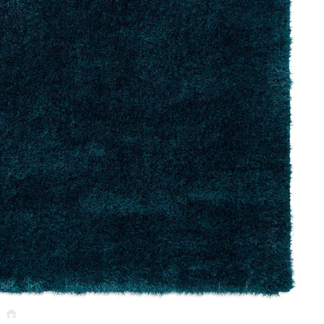 Lux Plain Plush Super-Soft Silky Shimmer Polyester Shaggy Dark Green Rug-Think Rugs-Rug Love - The Most Loved Rug Store