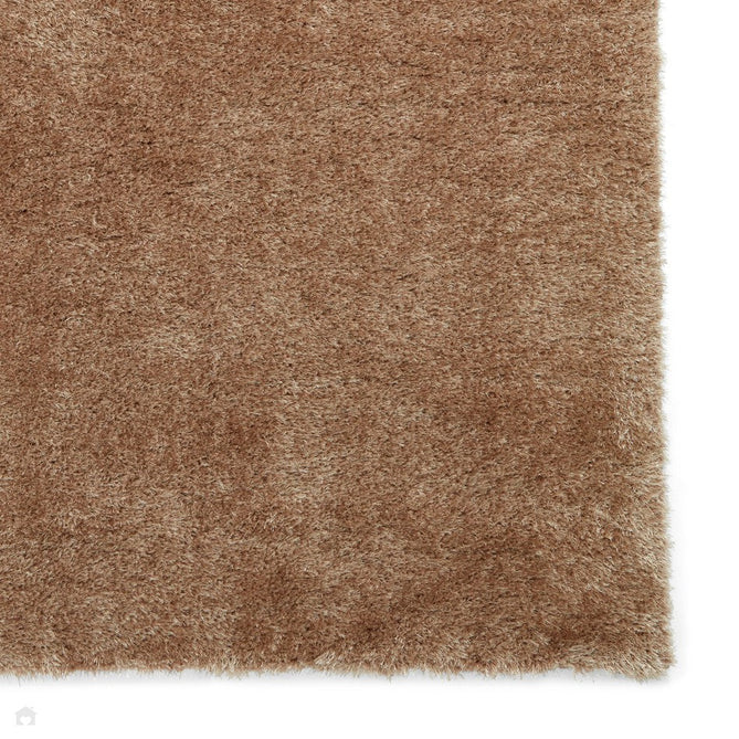 Lux Plain Plush Super-Soft Silky Shimmer Polyester Shaggy Walnut Beige/Brown Rug-Think Rugs-Rug Love - The Most Loved Rug Store