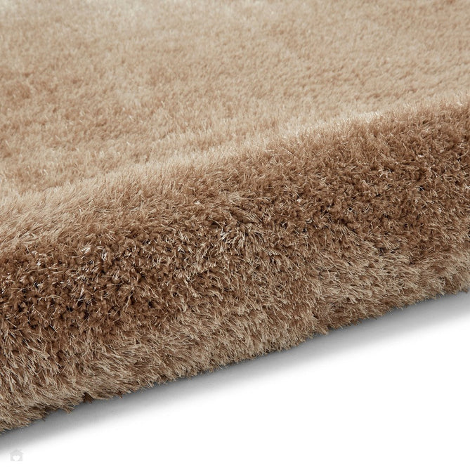 Lux Plain Plush Super-Soft Silky Shimmer Polyester Shaggy Walnut Beige/Brown Rug-Think Rugs-Rug Love - The Most Loved Rug Store