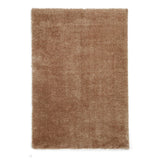 Lux Plush Super-Soft Plain Polyester Shaggy Walnut Beige/Brown Rug