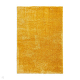 Lux Plush Super-Soft Plain Polyester Shaggy Yellow Rug