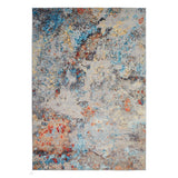 Lux Washable LUX01 Modern Abstract Distressed Soft-Touch Silky Smooth Faux Rabbit Fur Polyester Short Pile Light Multicolour Rug