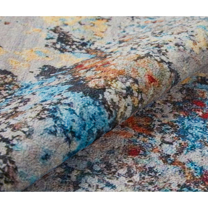 Lux Washable LUX01 Modern Abstract Distressed Soft-Touch Silky Smooth Faux Rabbit Fur Polyester Short Pile Light Multicolour Rug-Concept Looms-Rug Love - The Most Loved Rug Store