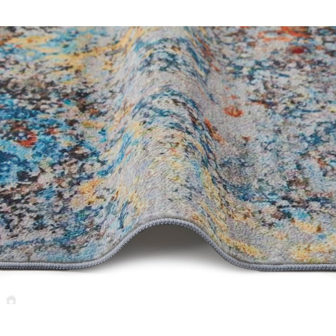 Lux Washable LUX01 Modern Abstract Distressed Soft-Touch Silky Smooth Faux Rabbit Fur Polyester Short Pile Light Multicolour Rug-Concept Looms-Rug Love - The Most Loved Rug Store