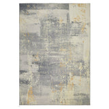 Lux Washable LUX02 Modern Abstract Distressed Soft-Touch Silky Smooth Faux Rabbit Fur Polyester Short Pile Light Grey Rug
