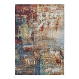 Lux Washable LUX05 Modern Abstract Distressed Soft-Touch Faux Fur Polyester Flat-Pile Multicolour Rug