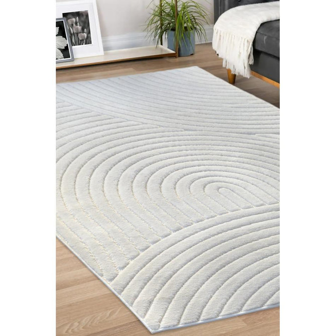Malmo Curves White In-Outdoor Rug