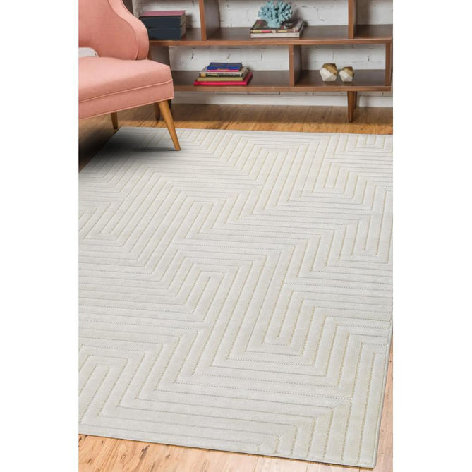 Malmo Maze White In-Outdoor Rug