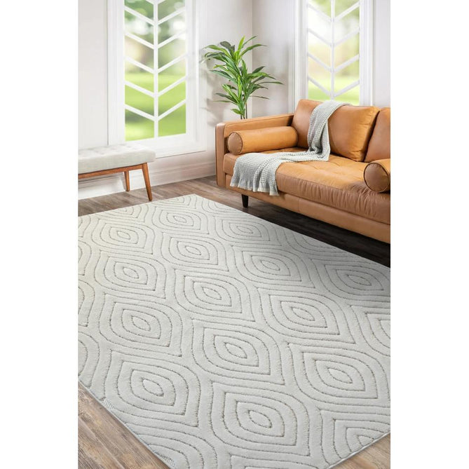 Malmo Tear Drop White In-Outdoor Rug