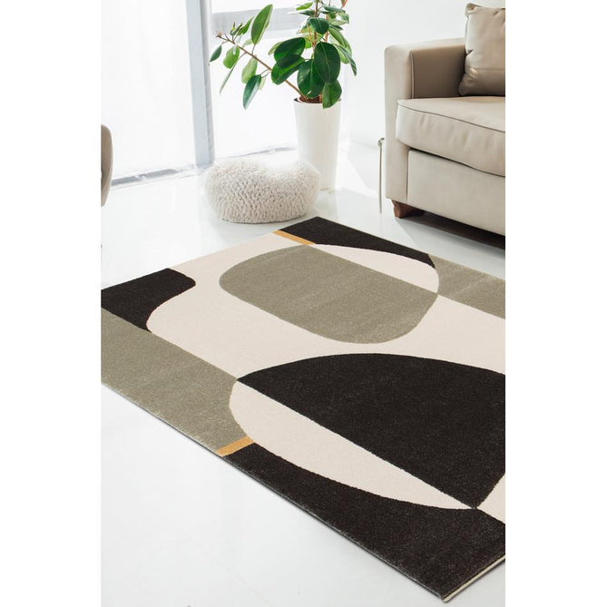Milan Bold Abstract Grey Rug