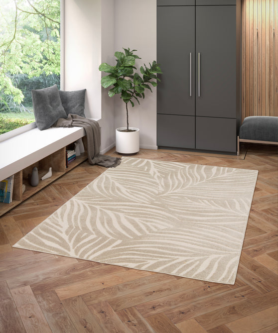 Milan Leaves Natural Rug