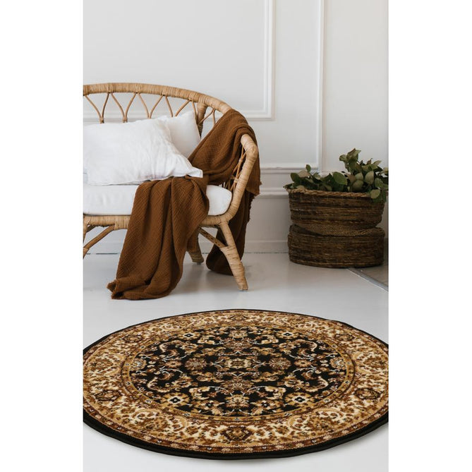 Maestro Beluchi Black Round Rug-Melrose-Rug Love - The Most Loved Rug Store