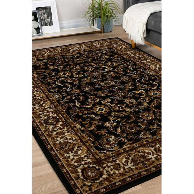 Maestro Beluchi Black Round Rug-Melrose-Rug Love - The Most Loved Rug Store