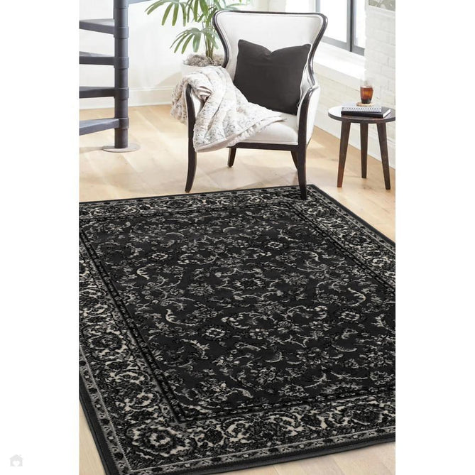 Maestro Beluchi Dark Grey Round Rug-Melrose-Rug Love - The Most Loved Rug Store