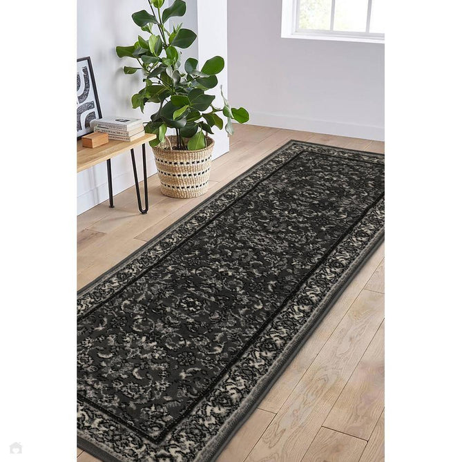 Maestro Beluchi Dark Grey Round Rug-Melrose-Rug Love - The Most Loved Rug Store