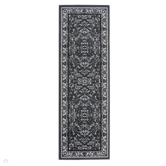 Maestro Beluchi Dark Grey Round Rug-Melrose-Rug Love - The Most Loved Rug Store