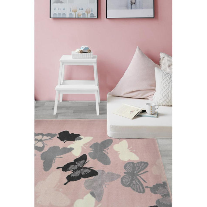 Maestro Butterfly Blush/Grey Rug-Melrose-Rug Love - The Most Loved Rug Store