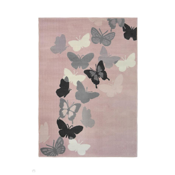 Maestro Butterfly Blush/Grey Rug-Melrose-Rug Love - The Most Loved Rug Store