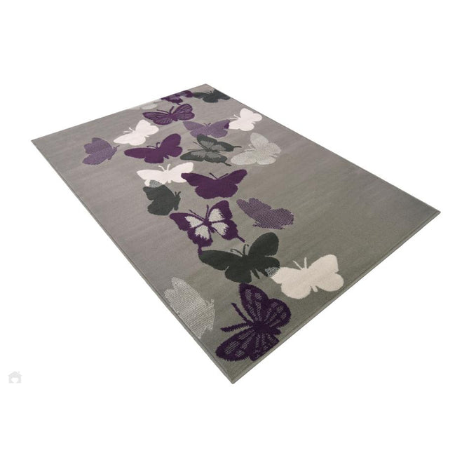 Maestro Butterfly Grey/Purple Rug-Melrose-Rug Love - The Most Loved Rug Store