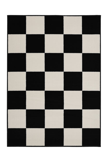 Maestro Chequers Black Rug-Melrose-Rug Love - The Most Loved Rug Store