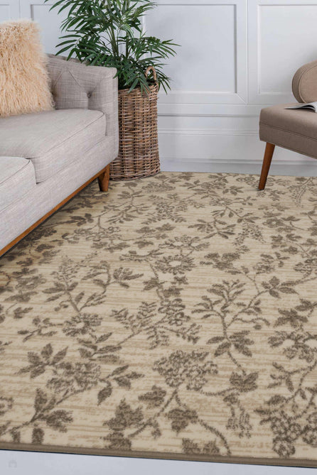 Maestro Dainty Floral Natural Rug-Melrose-Rug Love - The Most Loved Rug Store
