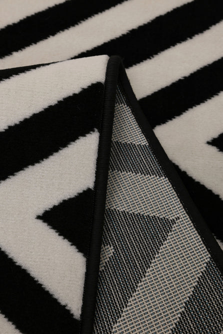 Maestro Diamond Mono Black/White Rug-Melrose-Rug Love - The Most Loved Rug Store