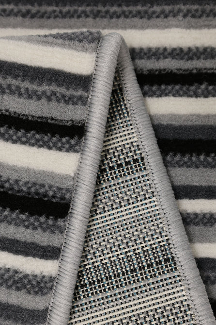 Maestro Fine Stripe Grey Rug-Melrose-Rug Love - The Most Loved Rug Store