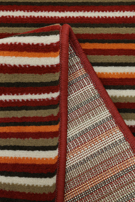 Maestro Fine Stripe Red Rug-Melrose-Rug Love - The Most Loved Rug Store