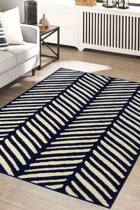 Maestro Herringbone Navy Runner-Melrose-Rug Love - The Most Loved Rug Store